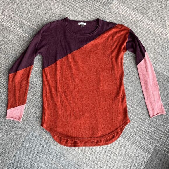 Smartwool Shadow Pine Colorblock Lightweight Sweater - Size M - Picture 1 of 6